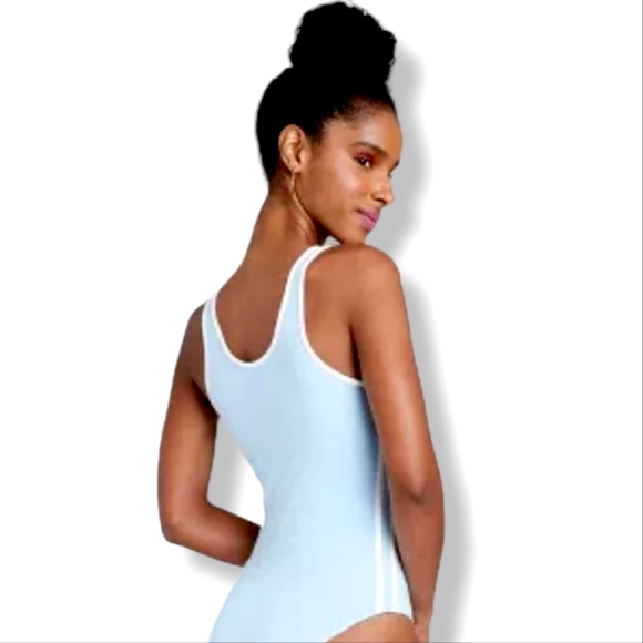 wild fable Tops - #D New Women's Tank Top Bodysuit Wild Fable Blue White Striped Size Large
